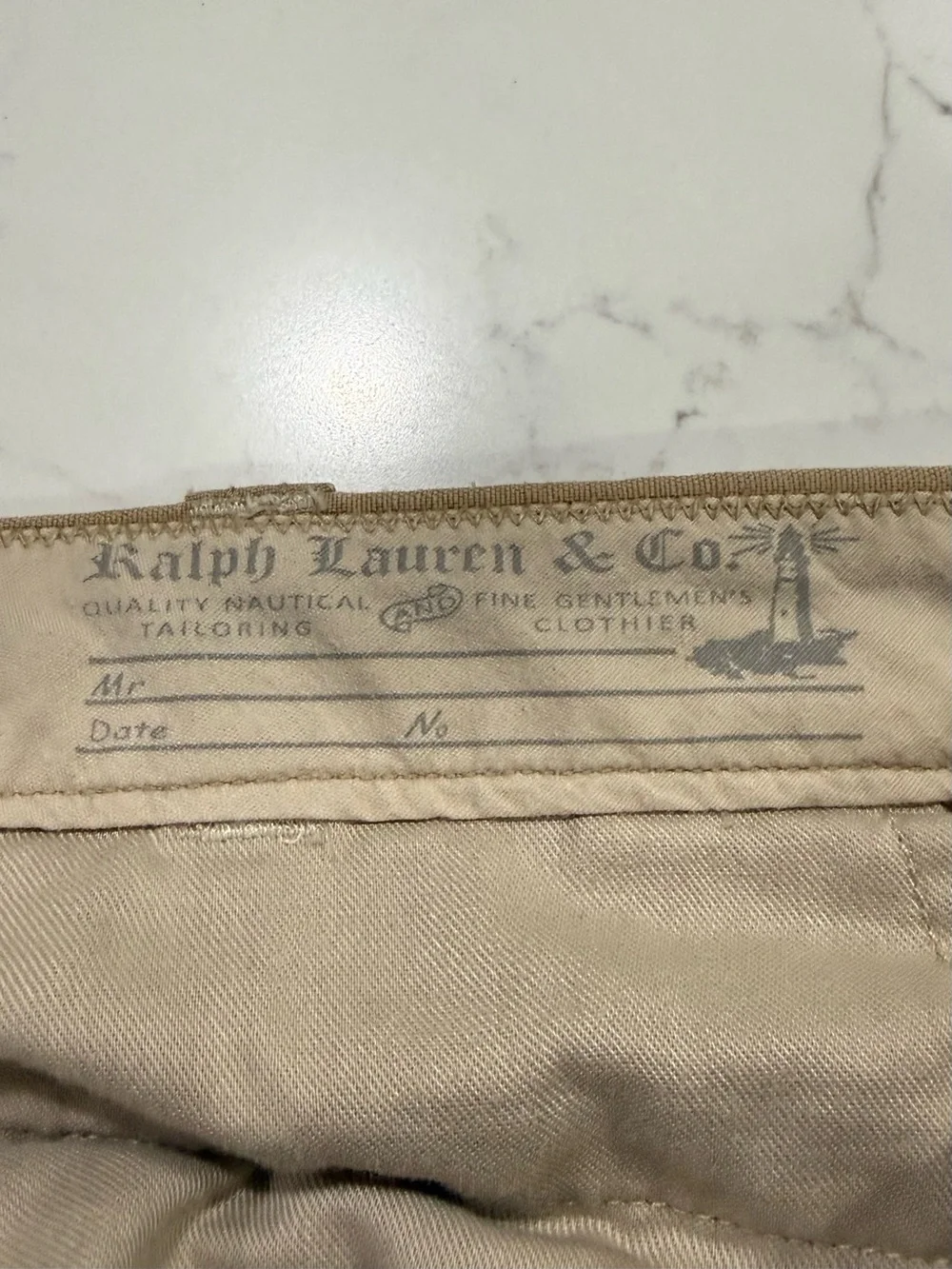 Polo Ralph Lauren VTG Suffield Fit Pants Size 36x32-29 Hemmed Inseam Linen Blend